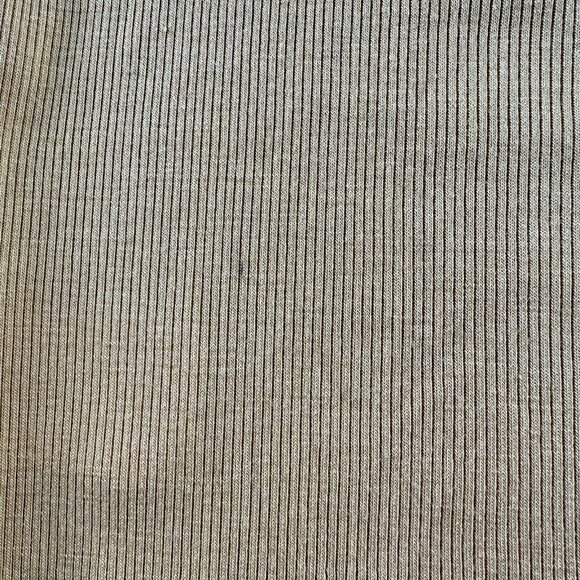 Lush Ribbed T-Shirt Top Women’s Size S Mustard Yellow Striped Cuffs Scoop Neck - Picture 5 of 16